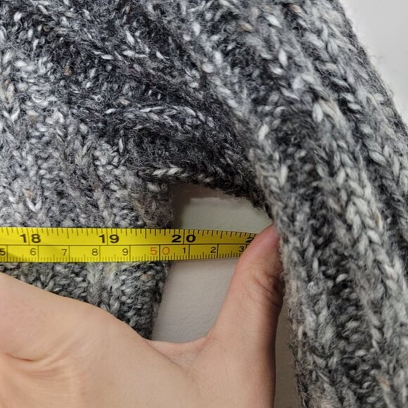 Windsmoor Gray Black Marble Knit Comfy One Button Cardigan Cottagecore Granny - Picture 10 of 10